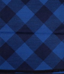 Szal męski szalik z frędzelkami we wzory Elegancki (Niebieski)