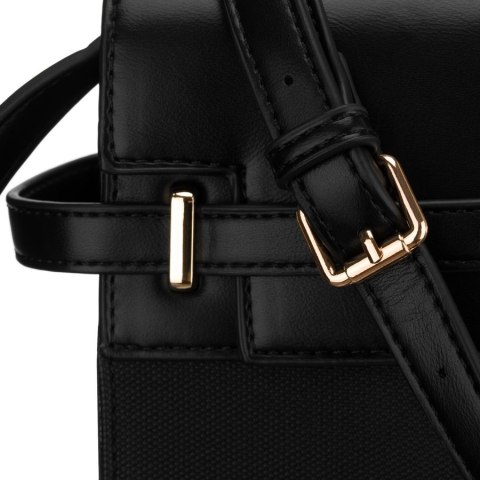 Czarna listonoszka damska wyposażona w nóżki ochronne - Peterson