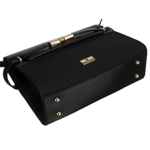 Czarna listonoszka damska wyposażona w nóżki ochronne - Peterson