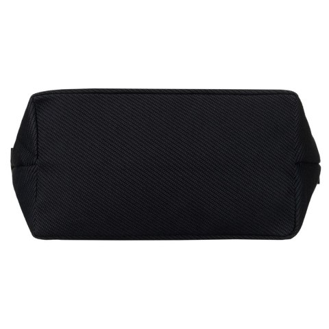 Czarna torba damska wykonana z poliestru z kieszonką zewnętrzną - Rovicky