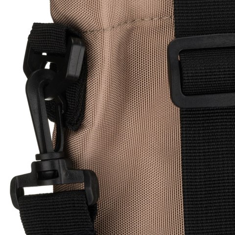 Duża torba damska z poliestru w beżowym kolorze, jednokomorowa - Peterson