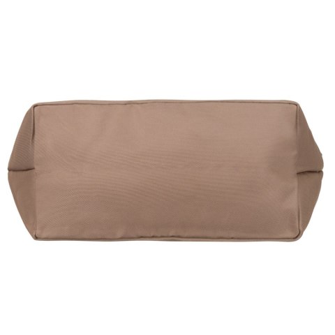 Duża torba damska z poliestru w beżowym kolorze, jednokomorowa - Peterson