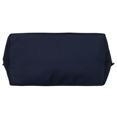 Granatowa shopperka damska z poliestru z kieszenią zewnętrzną - Peterson