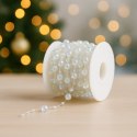 Łańcuch na choinkę 10m girlanda koraliki opalizujące BOŻE NARODZENIE WOZ40