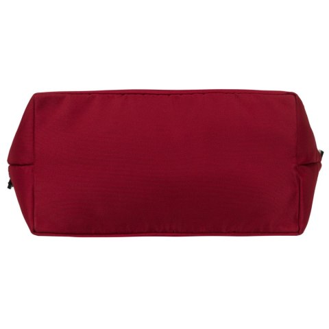 Pojemna torba damska z poliestru w burgundowym kolorze zamykana suwakami - Peterson