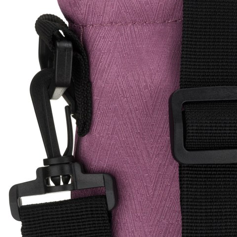 Shopperka damska w fioletowym kolorze, jednokomorowa i zamykana suwakiem z kieszonką zewnętrzną - Rovicky