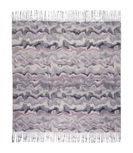 Chusta szal szalik z falistym delikatnym wzorem z frędzlami (Szary)