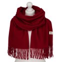 Elegancki, czerwony szalik damski z poliestru - Peterson