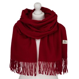 Elegancki, czerwony szalik damski z poliestru - Peterson