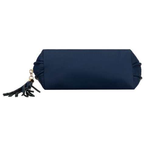 Granatowa kosmetyczka z materiału syntetycznego zamykana suwakiem - Peterson