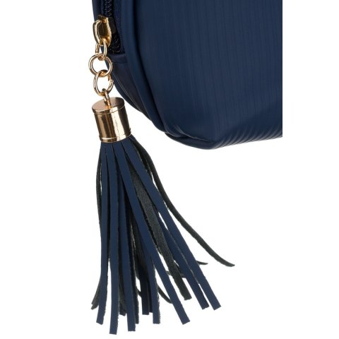 Granatowa kosmetyczka z materiału syntetycznego zamykana suwakiem - Peterson