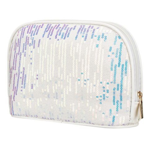 Kosmetyczka z materiału syntetycznego w białym kolorze, jednokomorowa - Peterson