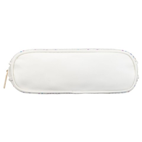 Kosmetyczka z materiału syntetycznego w białym kolorze, jednokomorowa - Peterson