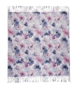 Kwiatowa kobieca chusta szal damski z frędzlami (Szary)
