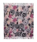 Wielobarwna elegancka chusta damski szal w kwiaty z frędzlami (Czarny)