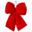 Czerwona kokarda, aksamitna, ozdoba świąteczna 29x33cm WOZ43