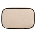 Beżowo-czarna kosmetyczka z tkaniny syntetycznej, jednokomorowa - Peterson