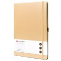 Beżowy notes w formacie B5 zadrukowany w linie - Peterson