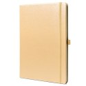 Beżowy notes w formacie B5 zadrukowany w linie - Peterson