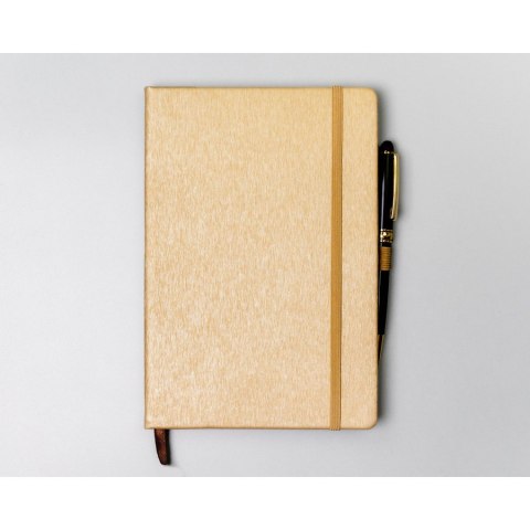 Beżowy notes w formacie B5 zadrukowany w linie - Peterson