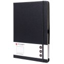 Czarny notes w formacie B5 zadrukowany w linie - Peterson