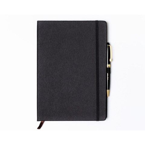 Czarny notes w formacie B5 zadrukowany w linie - Peterson
