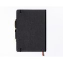 Czarny notes w formacie B5 zadrukowany w linie - Peterson
