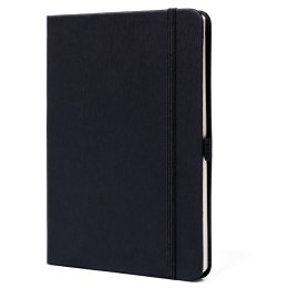 Czarny notes w formacie B6 zadrukowany w kropki, wyposażony w gumkę zamykającą - Peterson