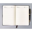 Czarny notes w twardej oprawie formacie A5 zadrukowany w linie - Peterson
