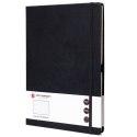 Czarny notes w twardej oprawie formacie B5 zadrukowany w linie - Peterson