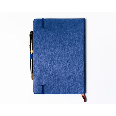 Granatowy notes w formacie A5 zadrukowany w linie - Peterson