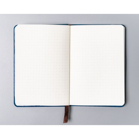 Niebieski notes w formacie A6 zadrukowany w kropki - Peterson