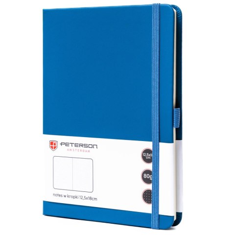 Niebieski notes w formacie B6 zadrukowany w kropki - Peterson