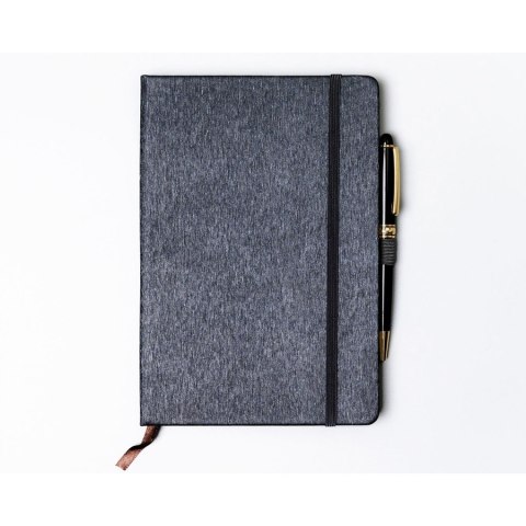 Notes w formacie A5 w szarym kolorze zadrukowany w linie - Peterson