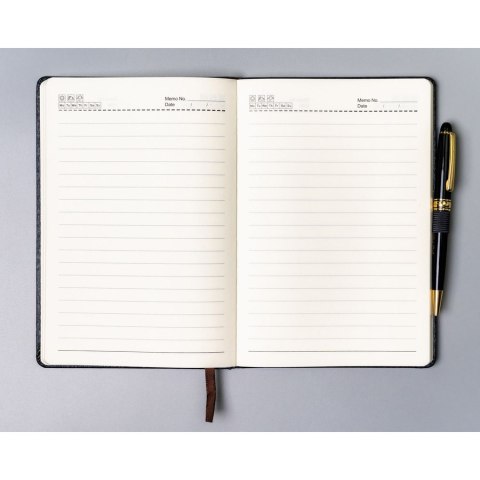 Notes w formacie A5 w szarym kolorze zadrukowany w linie - Peterson