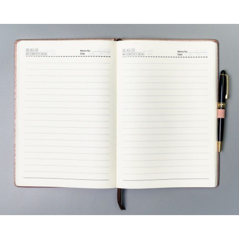 Notes w formacie B5 w różowym kolorze zadrukowany w linie - Peterson