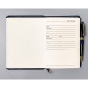 Notes w twardej oprawie w formacie B6 w granatowym kolorze,zadrukowany w kropki - Peterson