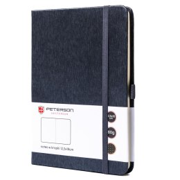 Notes w twardej oprawie w formacie B6 w szarym kolorze,zadrukowany w kropki - Peterson