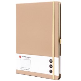 Notes w twardej oprawie w kolorze khaki zadrukowany w linie - Peterson