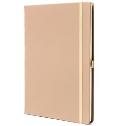 Notes w twardej oprawie w kolorze khaki zadrukowany w linie - Peterson