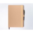 Notes w twardej oprawie w kolorze khaki zadrukowany w linie - Peterson