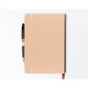 Notes w twardej oprawie w kolorze khaki, zadrukowany w linie - Peterson