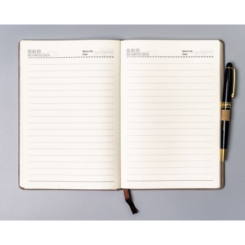 Notes w twardej oprawie w kolorze khaki, zadrukowany w linie - Peterson