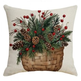Poszewka na poduszkę 45 x 45 cm motyw świąteczny BOHO POD251