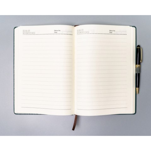 Zielony notes w twardej oprawie formacie B5 zadrukowany w linie - Peterson