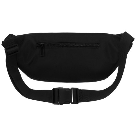 Czarna saszetka męska z kieszenią zewnętrzną na suwak - Peterson