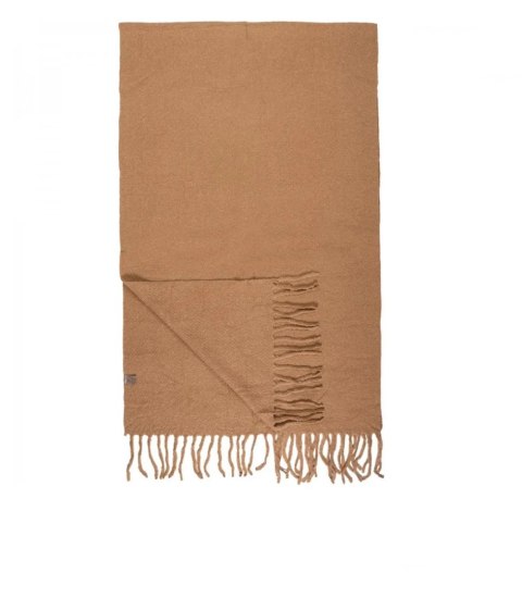 Elegancki szalik z frędzlami jednokolorowy (Brązowy)