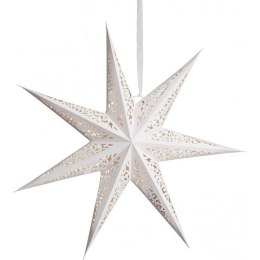 DUŻA GWIAZDA PAPIEROWA ŚWIĄTECZNA AŻUROWA biała 60 cm WITRAŻ 3D WG12