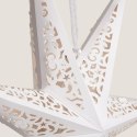 DUŻA GWIAZDA PAPIEROWA ŚWIĄTECZNA AŻUROWA biała 60 cm WITRAŻ 3D WG12