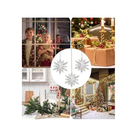 Zestaw zawieszek transparentne śnieżynki 12szt. w opakowaniu BSN70